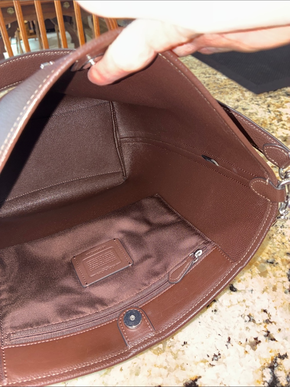 Coach Maple Pebbled Leather Large City Bucket Crossbody/Shoulder Bag - Picture 9 of 13